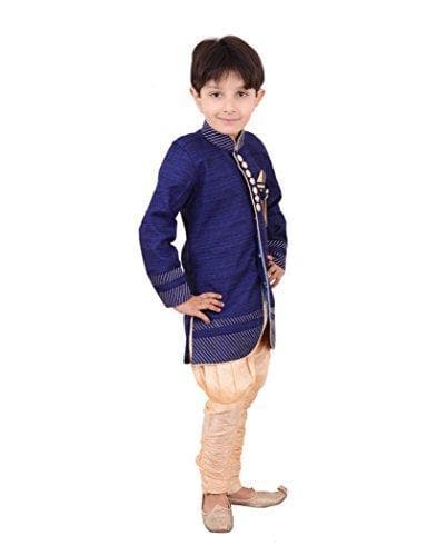 ahhaaaa Boys' Cotton Silk Sherwani & Pyjama - ahhaaaa.com