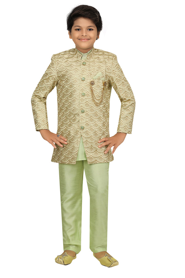 Ahhaaaa Kids Ethnic Indo Western, Kurta and Pajama Set For Boys