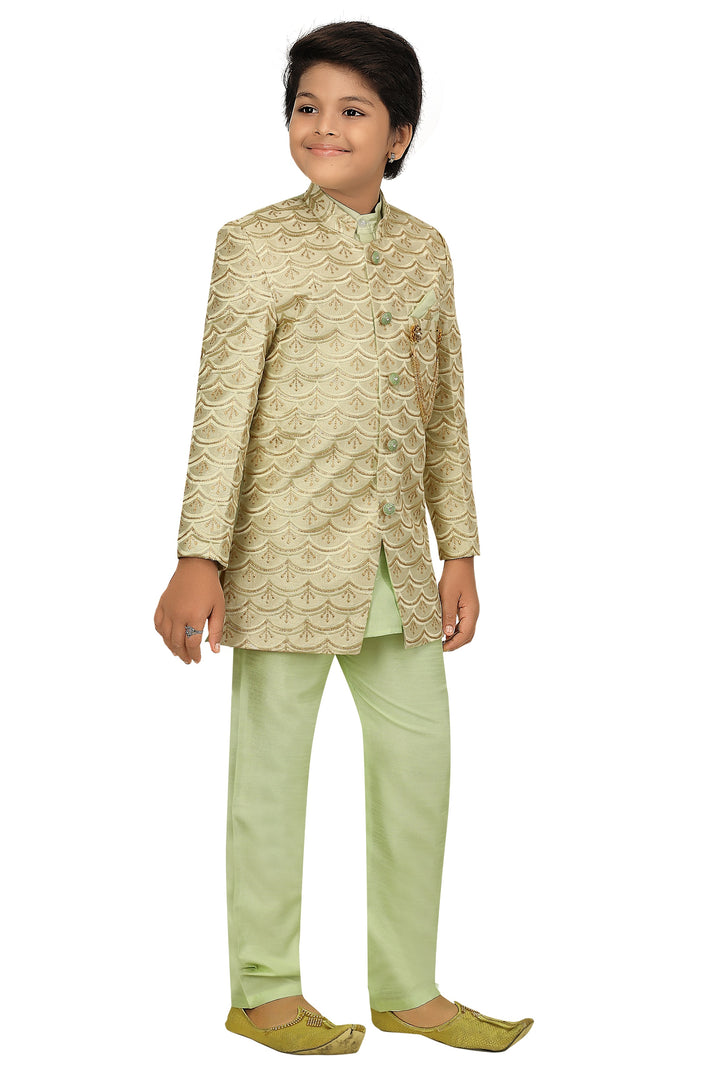 Ahhaaaa Kids Ethnic Indo Western, Kurta and Pajama Set For Boys