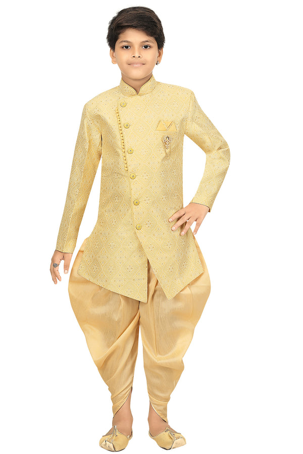 Ahhaaaa Kids Ethnic Indo-Western Kurta and Dhoti Pant Set For Boys