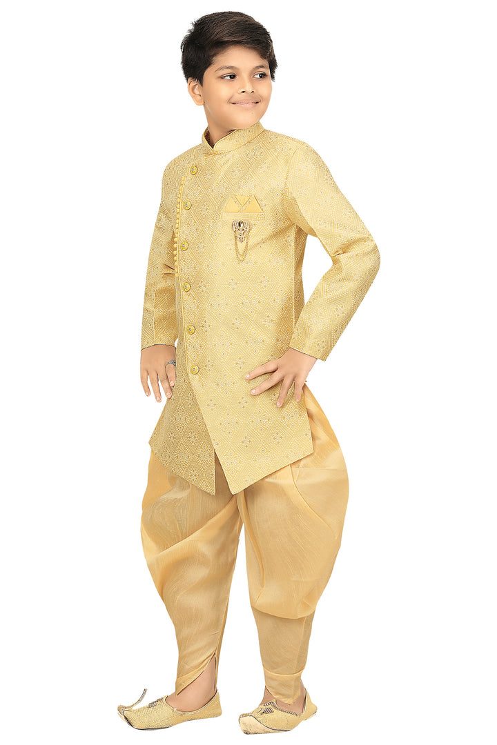 Ahhaaaa Kids Ethnic Indo-Western Kurta and Dhoti Pant Set For Boys