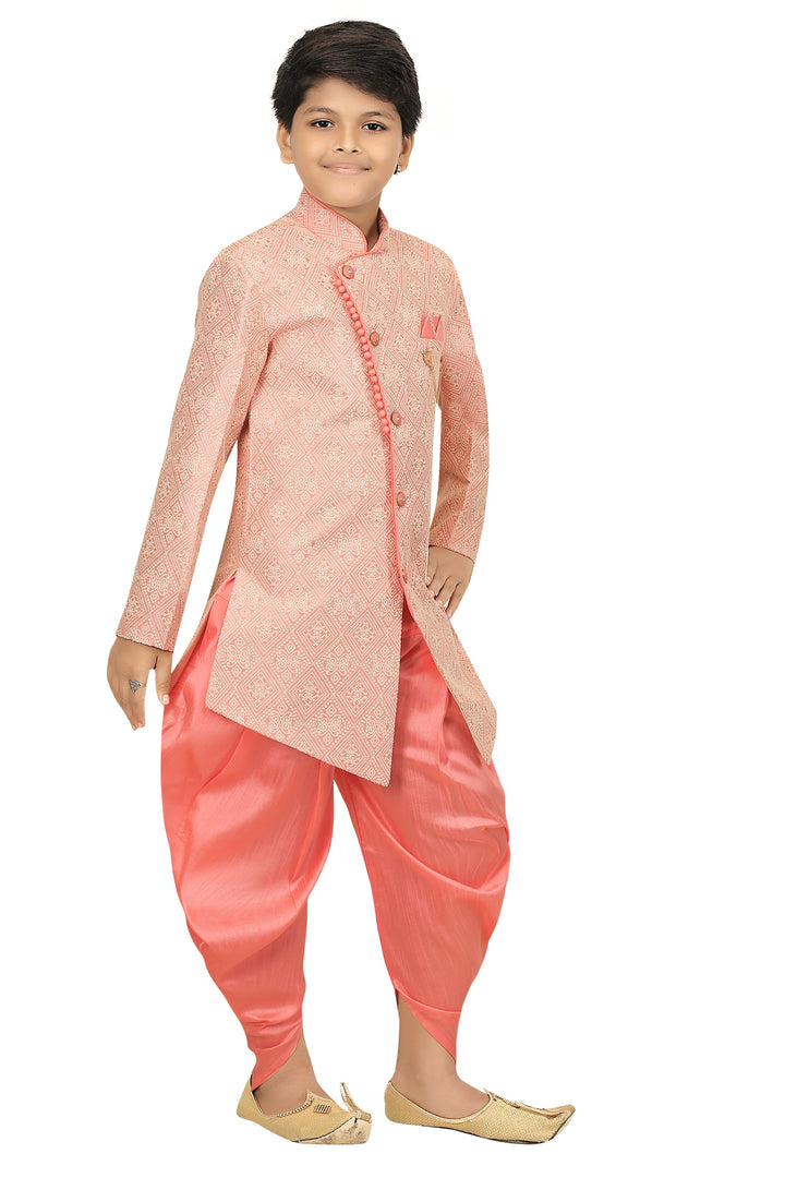 Ahhaaaa Kids Ethnic Indo-Western Kurta and Dhoti Pant Set For Boys