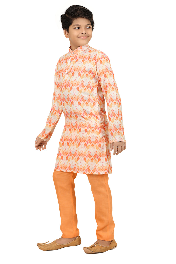 Ahhaaaa Kids Ethnic Silk Blend Kurta Pajama Set for Boys