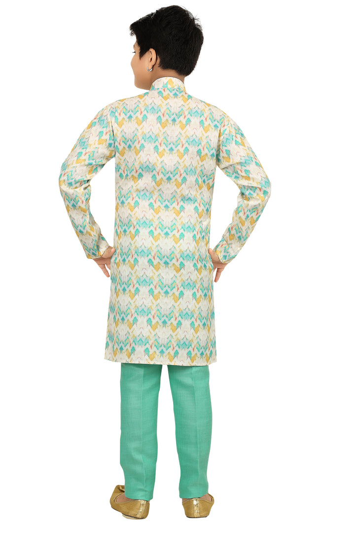 Ahhaaaa Kids Ethnic Silk Blend Kurta Pajama Set for Boys