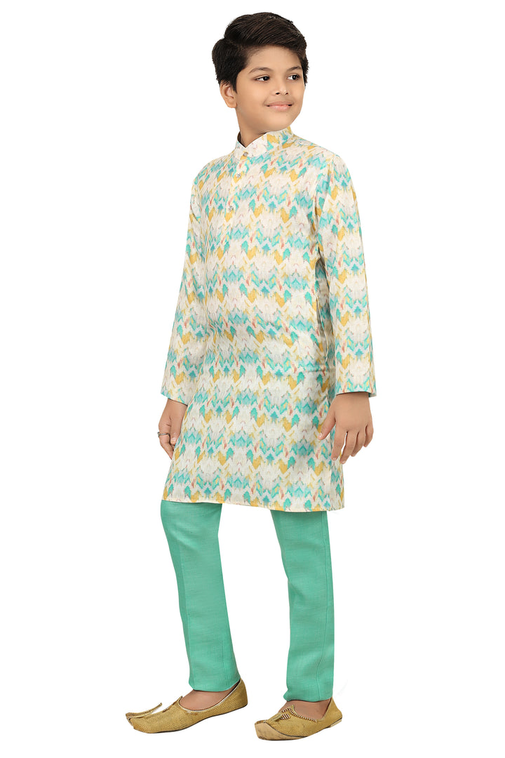 Ahhaaaa Kids Ethnic Silk Blend Kurta Pajama Set for Boys