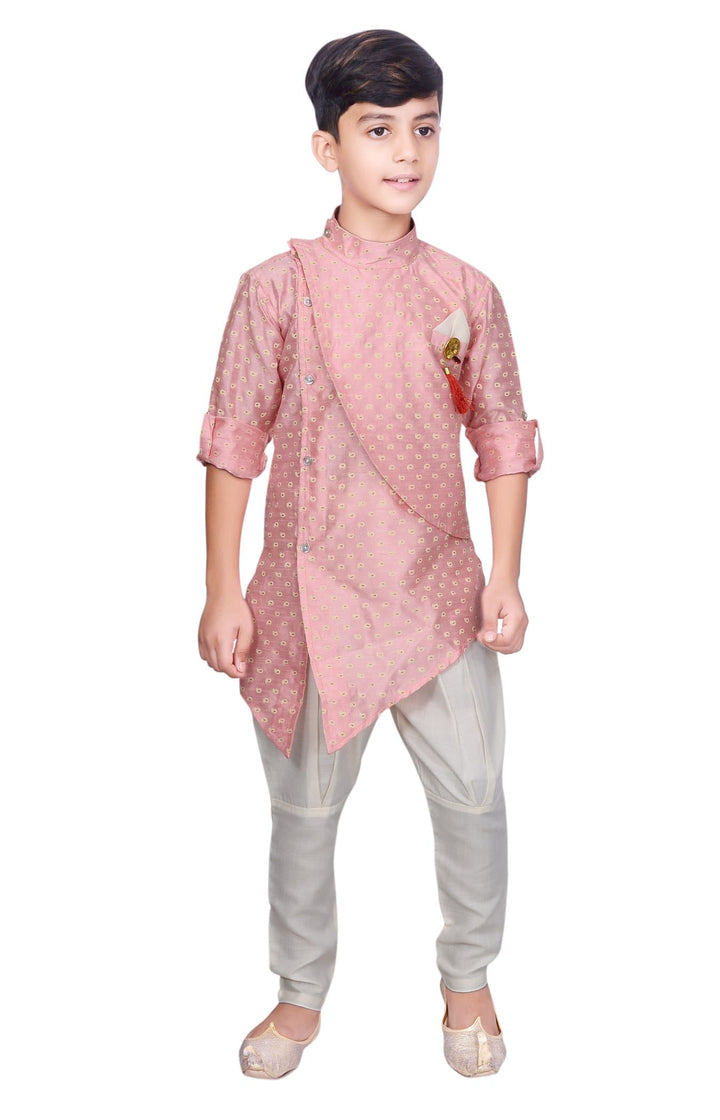 Ahhaaaa Kids Ethnic Silk Blend Kurta Pyjama for Boys - ahhaaaa.com