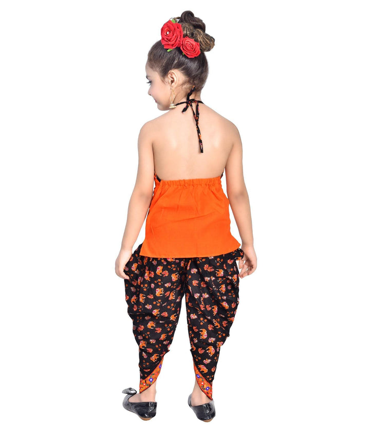 Ahhaaaa Kids Cotton Patiala Suit Top With Dhoti Pant For Girls - ahhaaaa.com