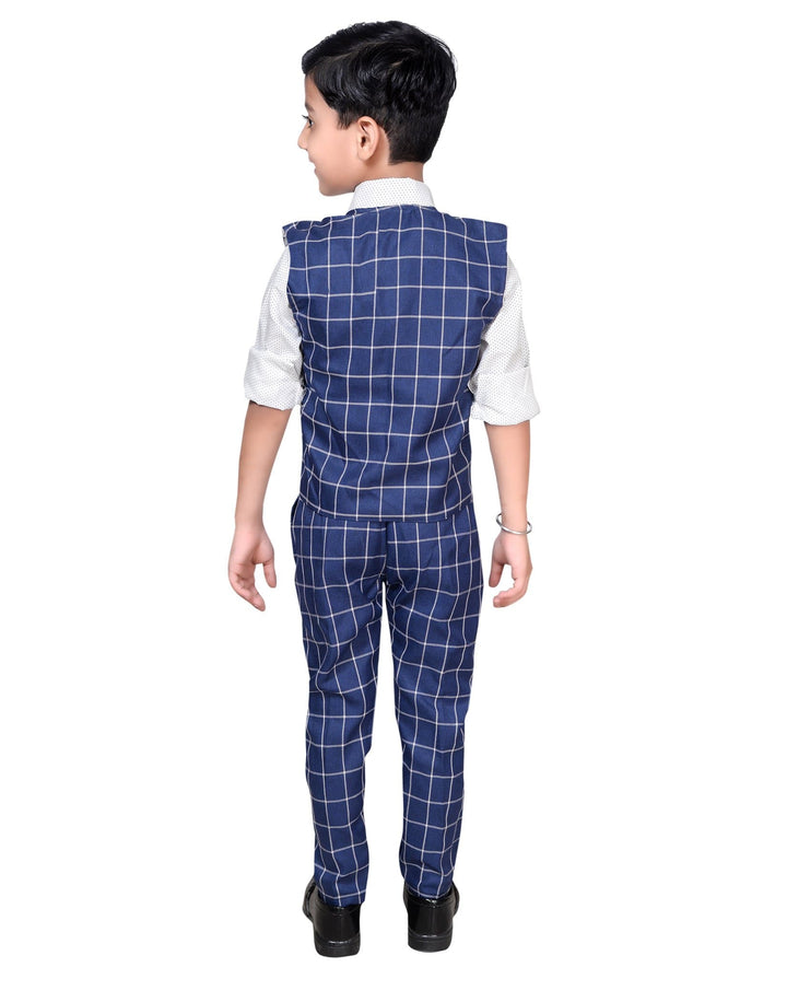 ahhaaaa Boy's Blended Waistcoat, Shirt, Tie Trouser Set - ahhaaaa.com
