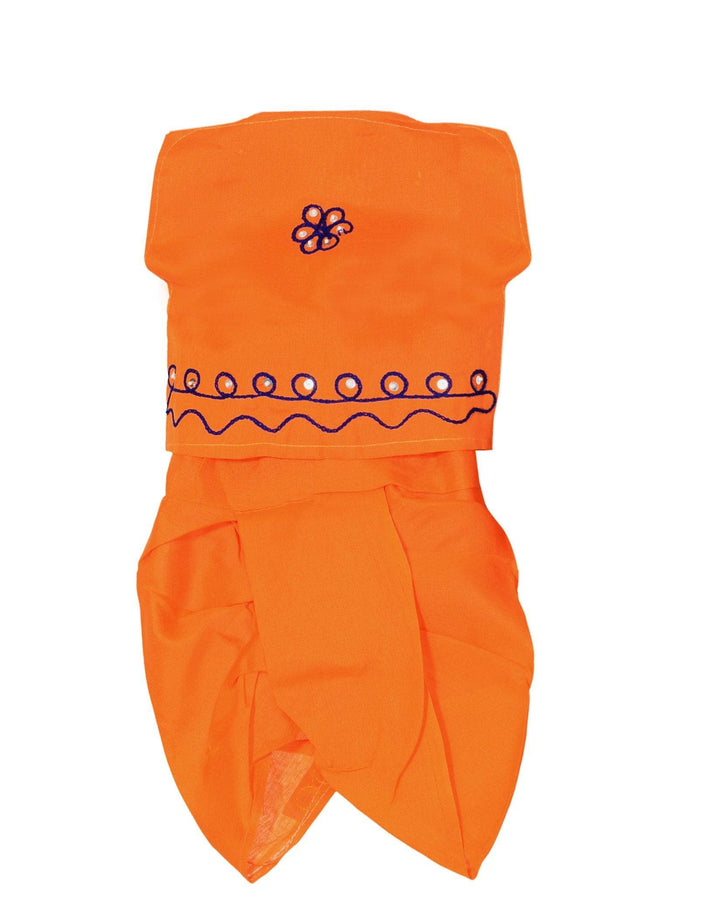 Ahhaaaa Cotton Gujrati Krishna Dress Handicraft Kurta with Dhoti Pant for Boys - ahhaaaa.com
