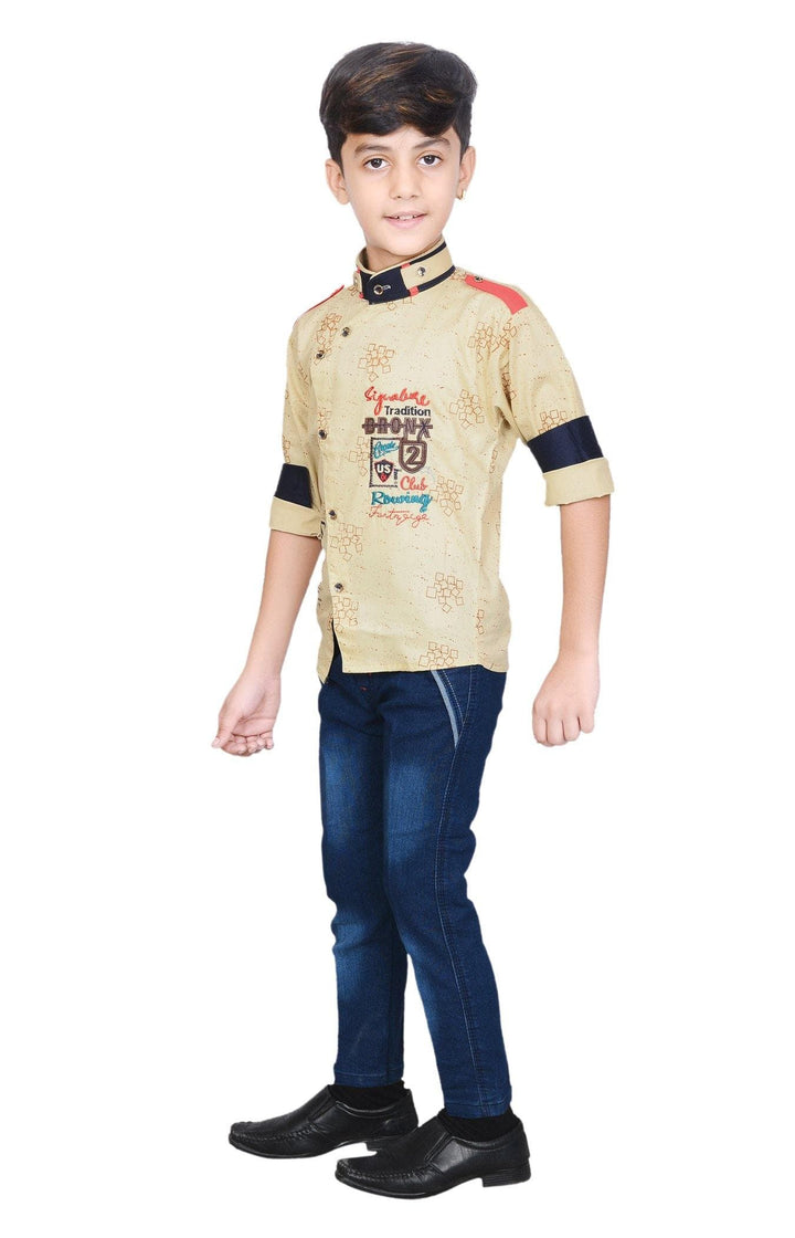 Ahhaaaa Kids Ethnic Cotton Blend Shirt and Pant for boys - ahhaaaa.com