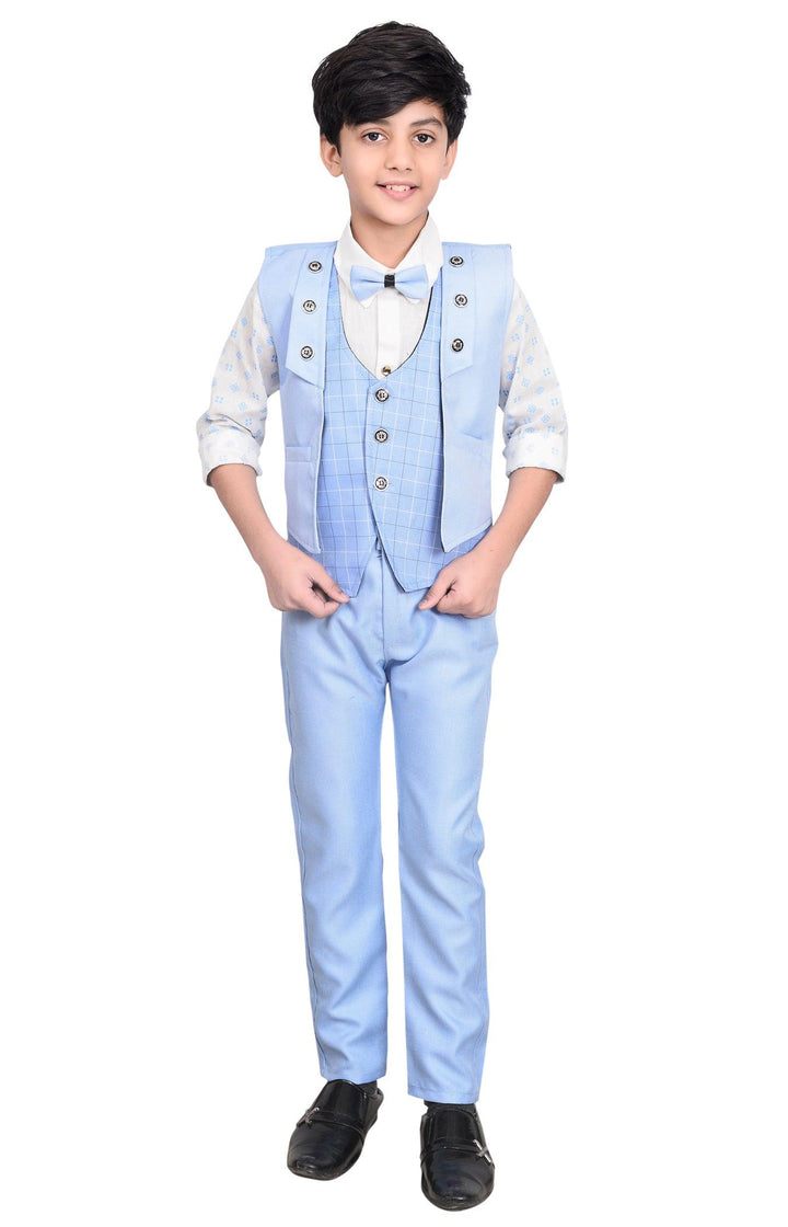 Ahhaaaa Boy's Cotton Blend Pant Shirt and Waistcoat - ahhaaaa.com