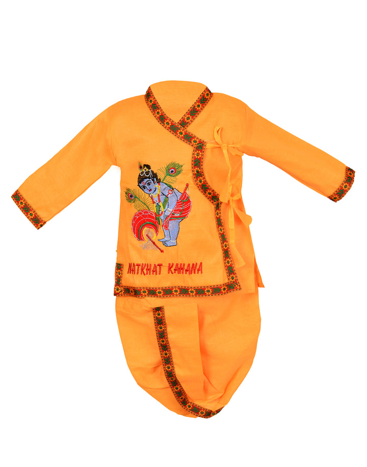 Ahhaaaa Kids Ethnic Cotton Kurta and Dhoti Pant Set for Boys