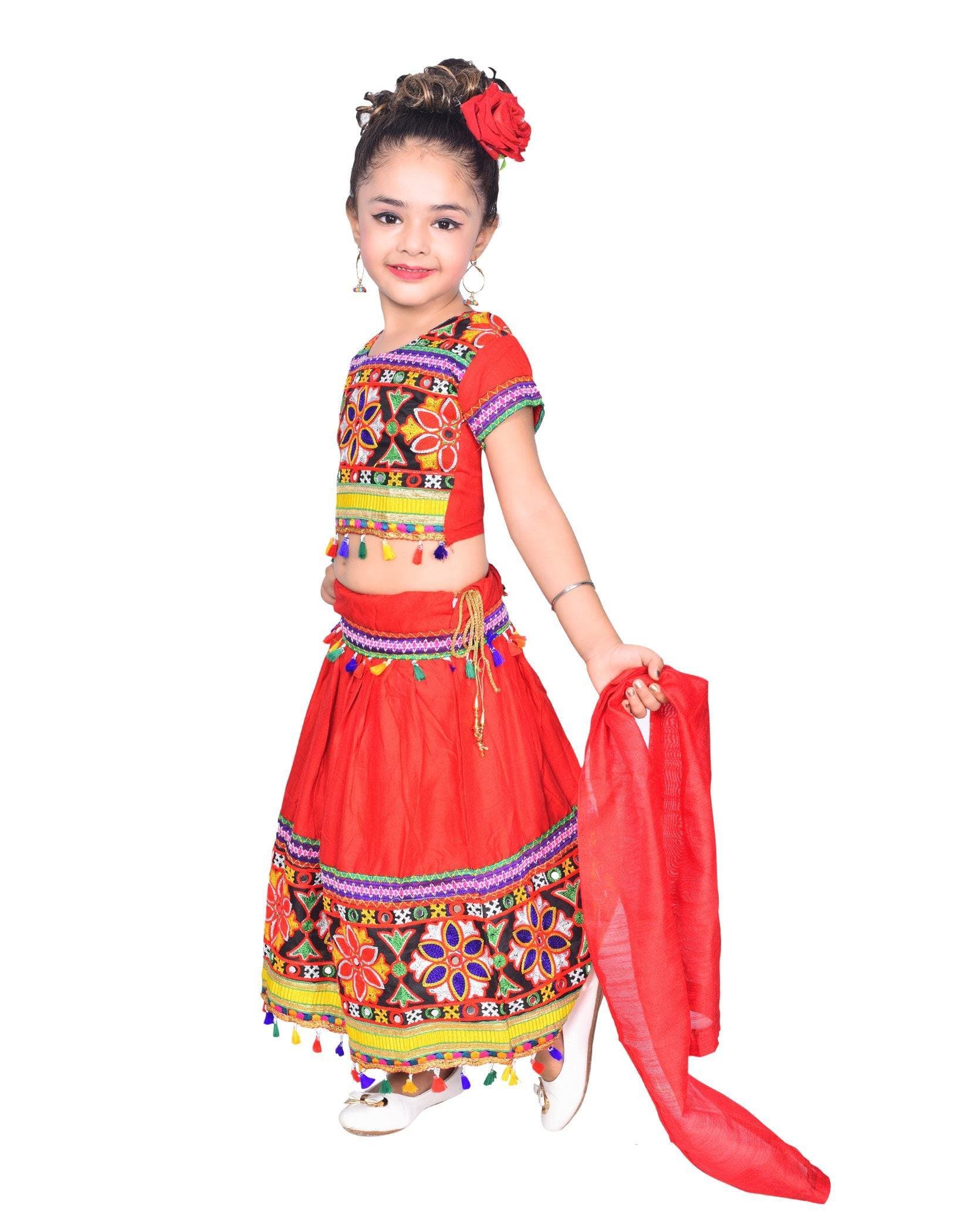 Festive Wear Pink Radha Costumes Fancy Lehenga For Kids at Rs 300/piece in  New Delhi