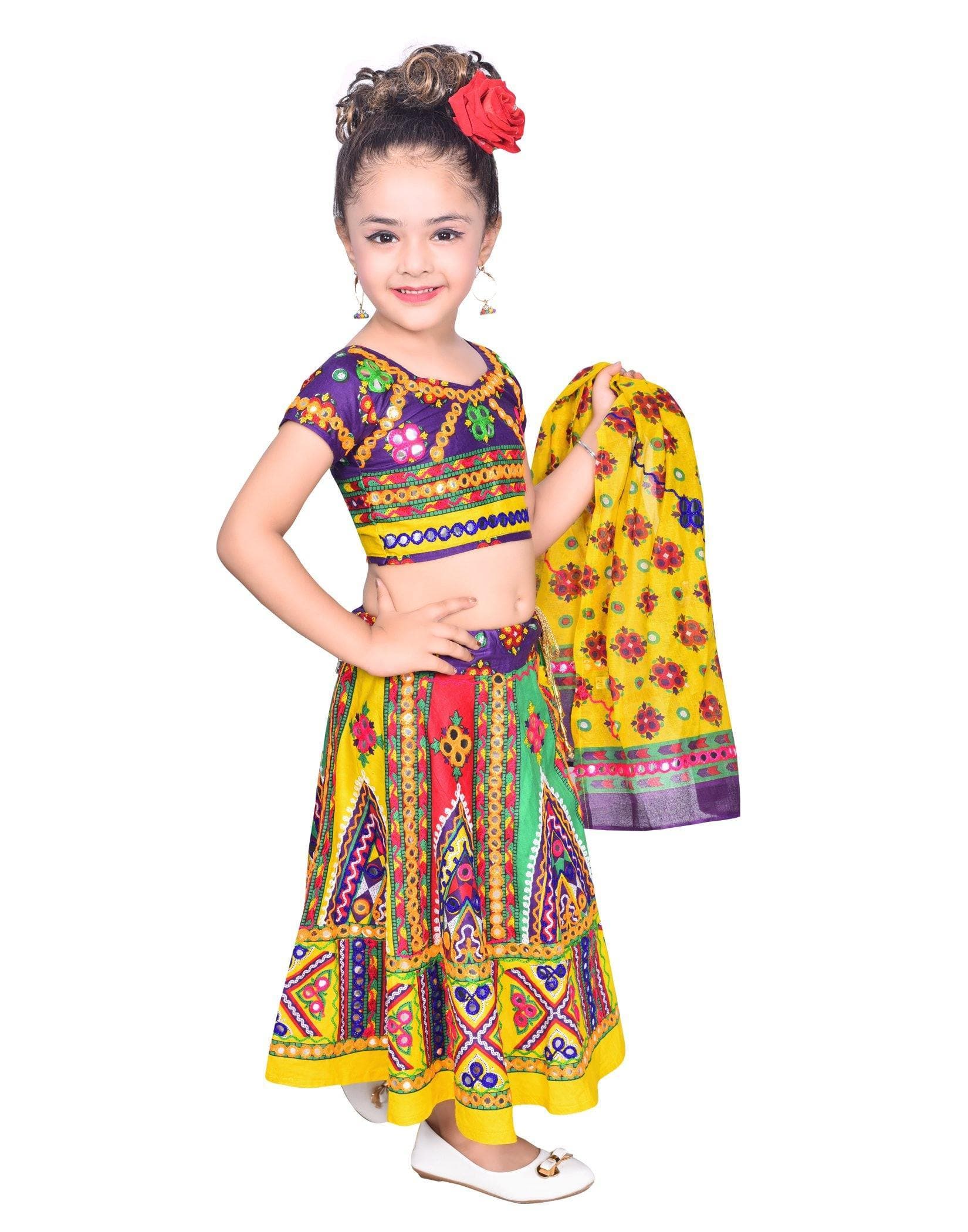 Ahhaaaa Kids Ethnic Cotton Blend Radha Dress India | Ubuy