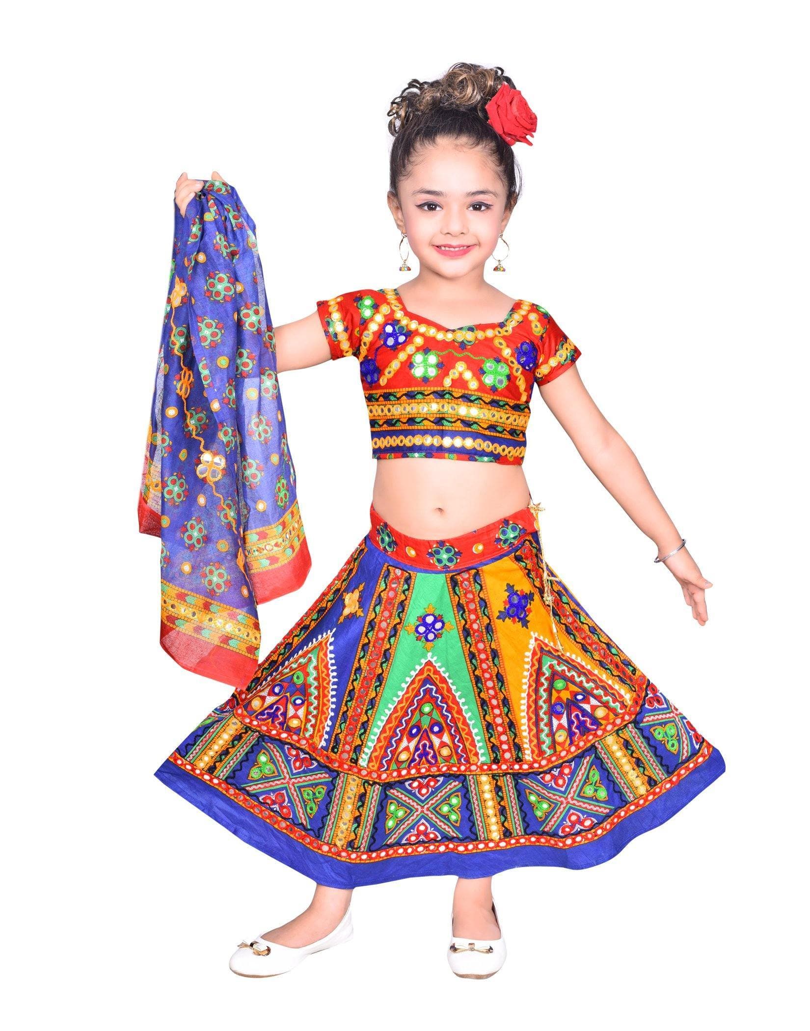 Radha Krishna Dress with Embroidery and Sequins D59
