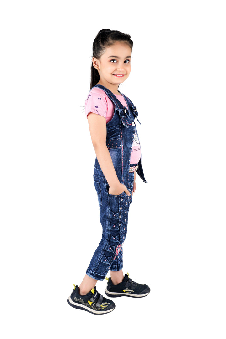 Ahhaaaa Kids Western Cotton Top and Denim Jacket with Jeans Set for Baby Girls - ahhaaaa.com