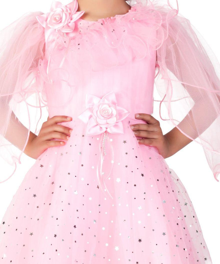 Ahhaaaa GIrls Cotton A-Line Maxi Dress/Angel Pari Dress/Christmas Gown - ahhaaaa.com