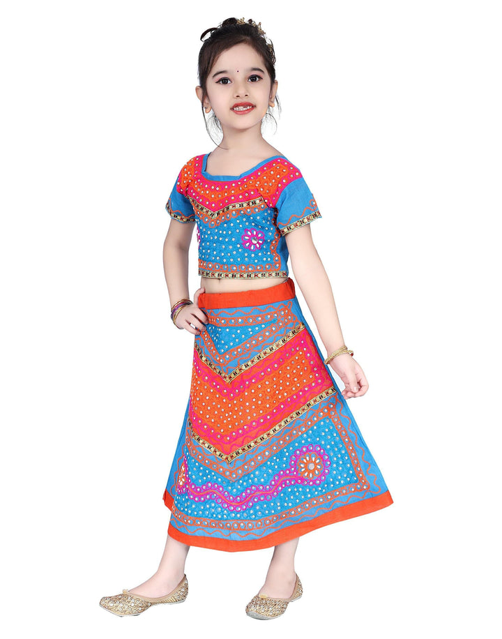 Ahhaaaa Cotton Radha Dress Lehenga Choli Chania Choli Set Baby Girls - ahhaaaa.com