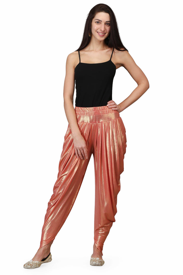 Legis Shimmer Blend Relaxed Comfortable Dhoti Pants Yoga Fitness Active Wear for Women Dance - Free Size - ahhaaaa.com