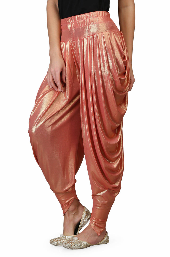 Legis Shimmer Blend Relaxed Comfortable Dhoti Pants Yoga Fitness Active Wear for Women Dance - Free Size - ahhaaaa.com