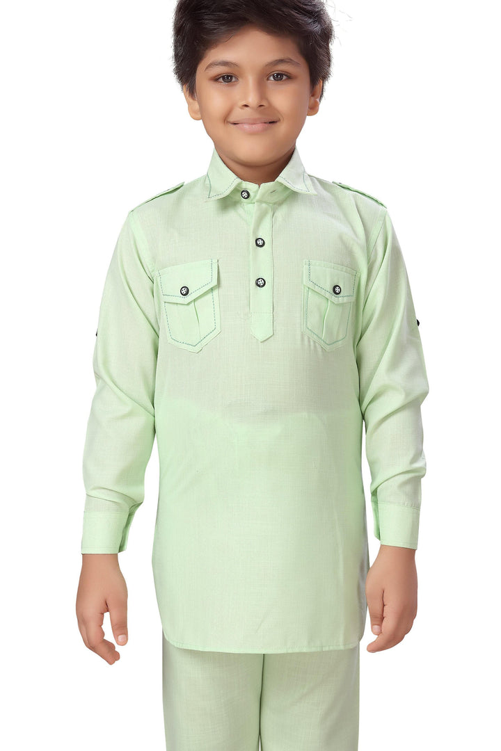 Ahhaaaa Kids Indian Ethnic Kurta and Payjama Pathani Suit For Boys - ahhaaaa.com