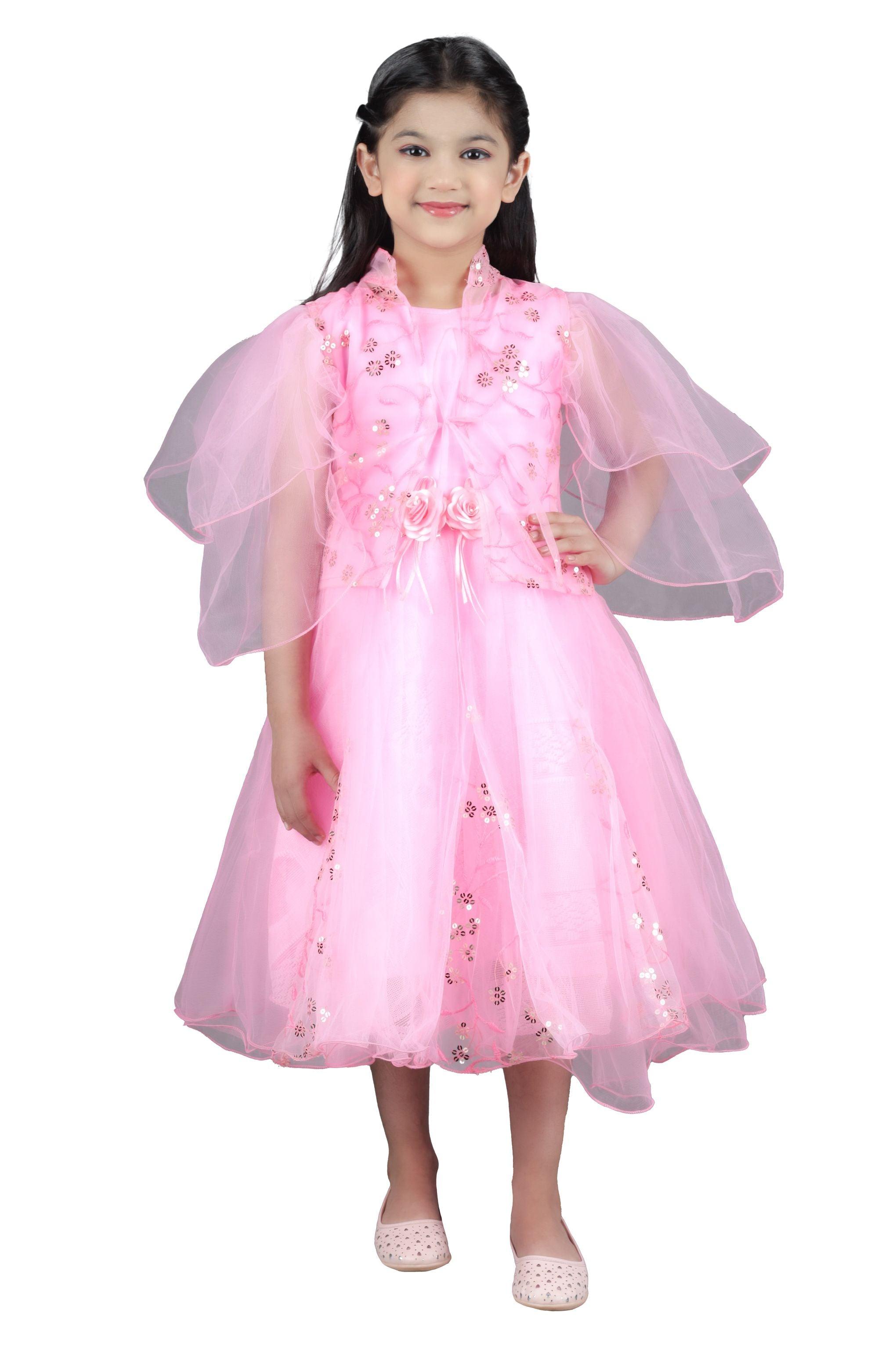 Doll Fashion Midi/Knee Length Festive/Party Pari Dress for Girls Pink 16 :  Amazon.in: Clothing & Accessories