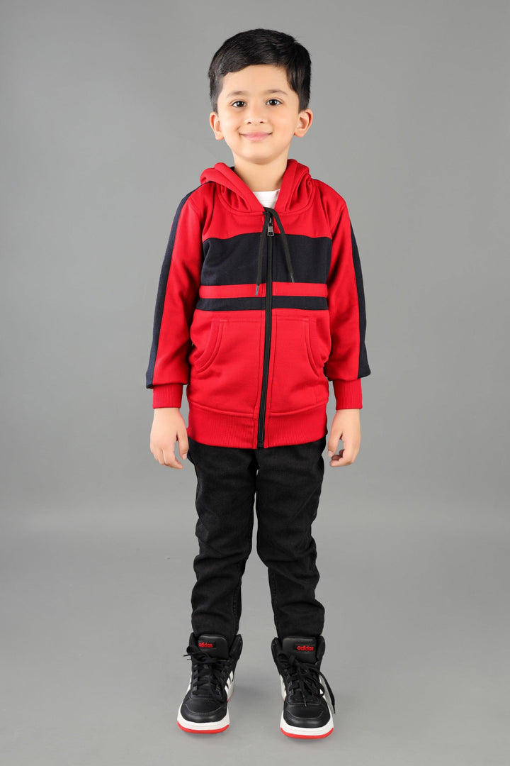 Ahhaaaa Cotton Blend Boys Zipper Hoodie Sweatshirts