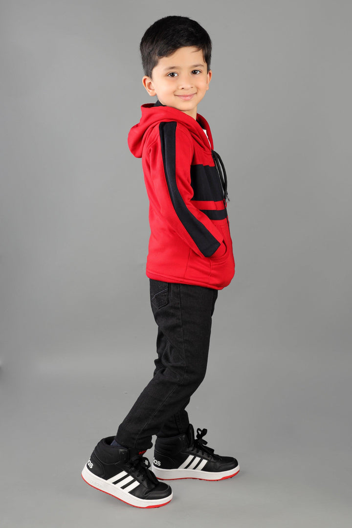 Ahhaaaa Cotton Blend Boys Zipper Hoodie Sweatshirts
