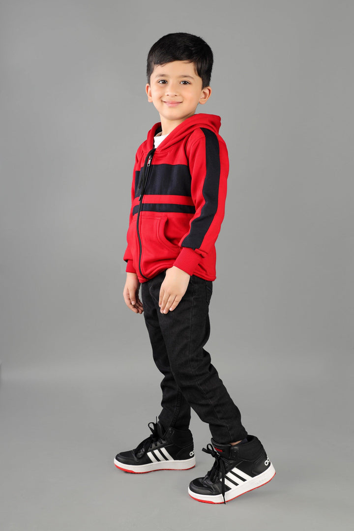 Ahhaaaa Cotton Blend Boys Zipper Hoodie Sweatshirts