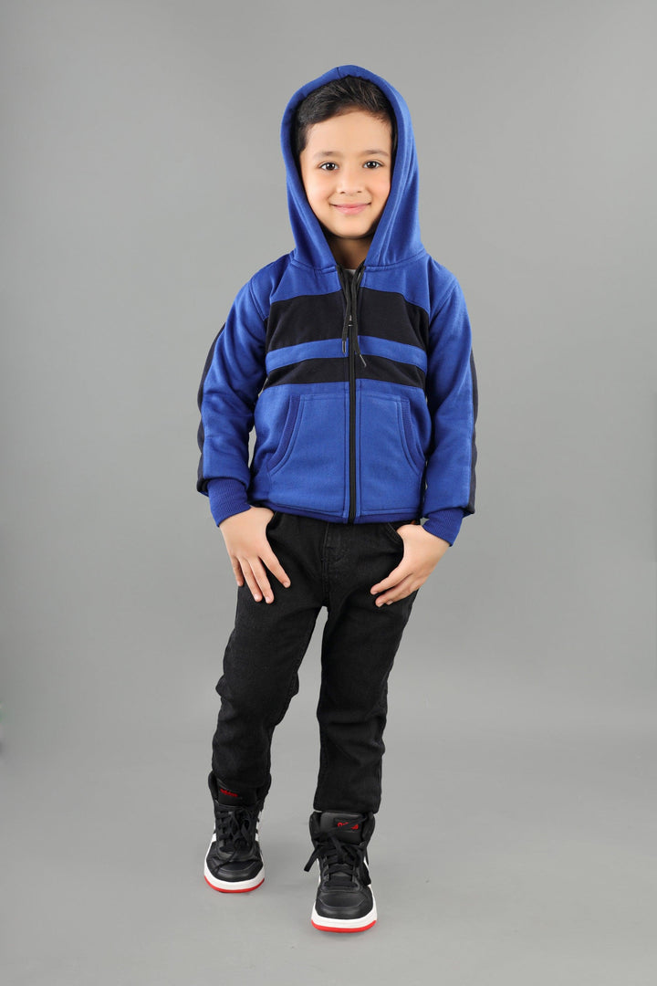 Ahhaaaa Cotton Blend Boys Zipper Hoodie Sweatshirts