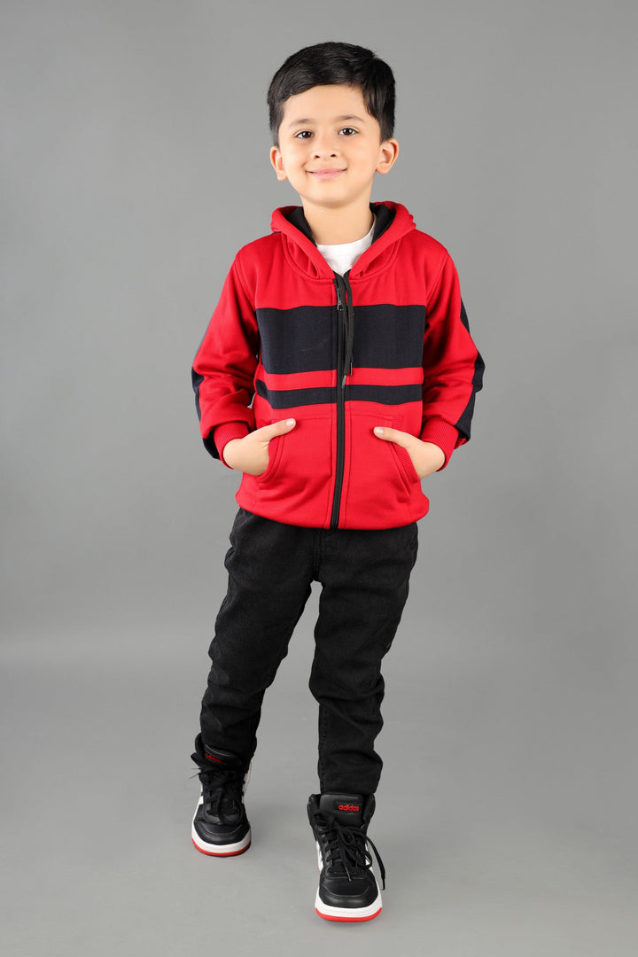 Ahhaaaa Cotton Blend Boys Zipper Hoodie Sweatshirts