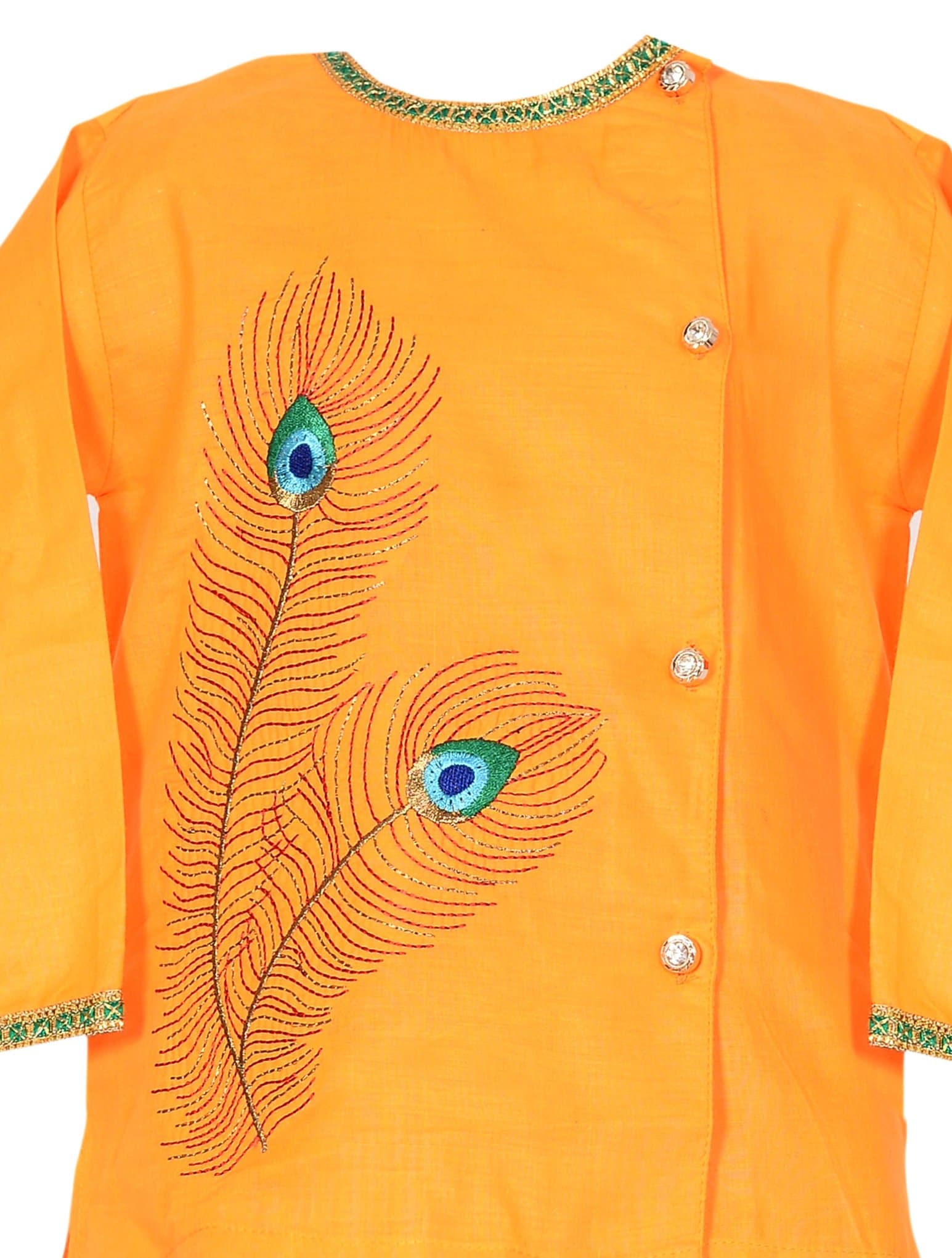 Ahhaaaa Cotton Handwork Ethnic Dress Kurta with Dhoti Pant for Boys