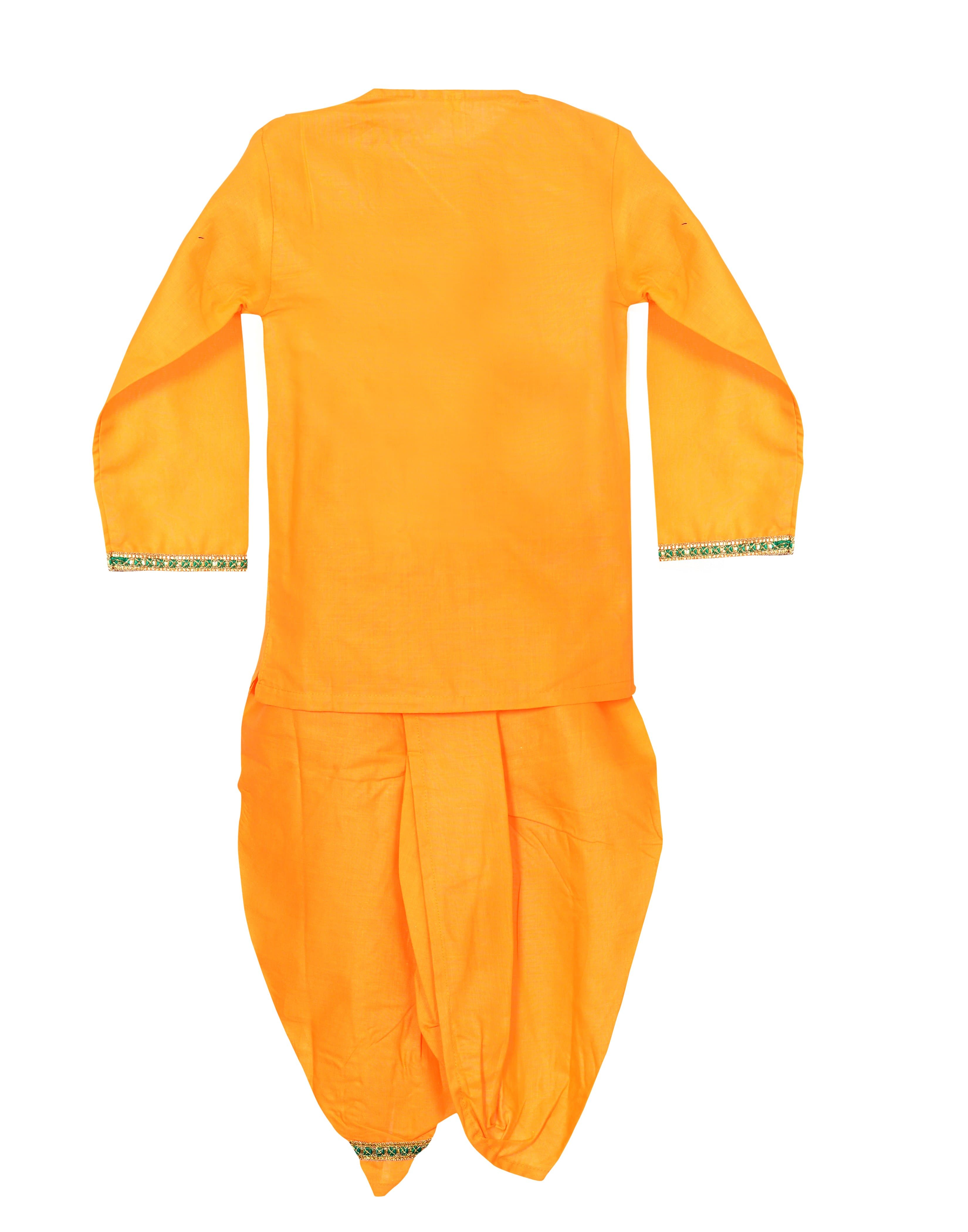 Ahhaaaa Cotton Handwork Ethnic Dress Kurta with Dhoti Pant for Boys