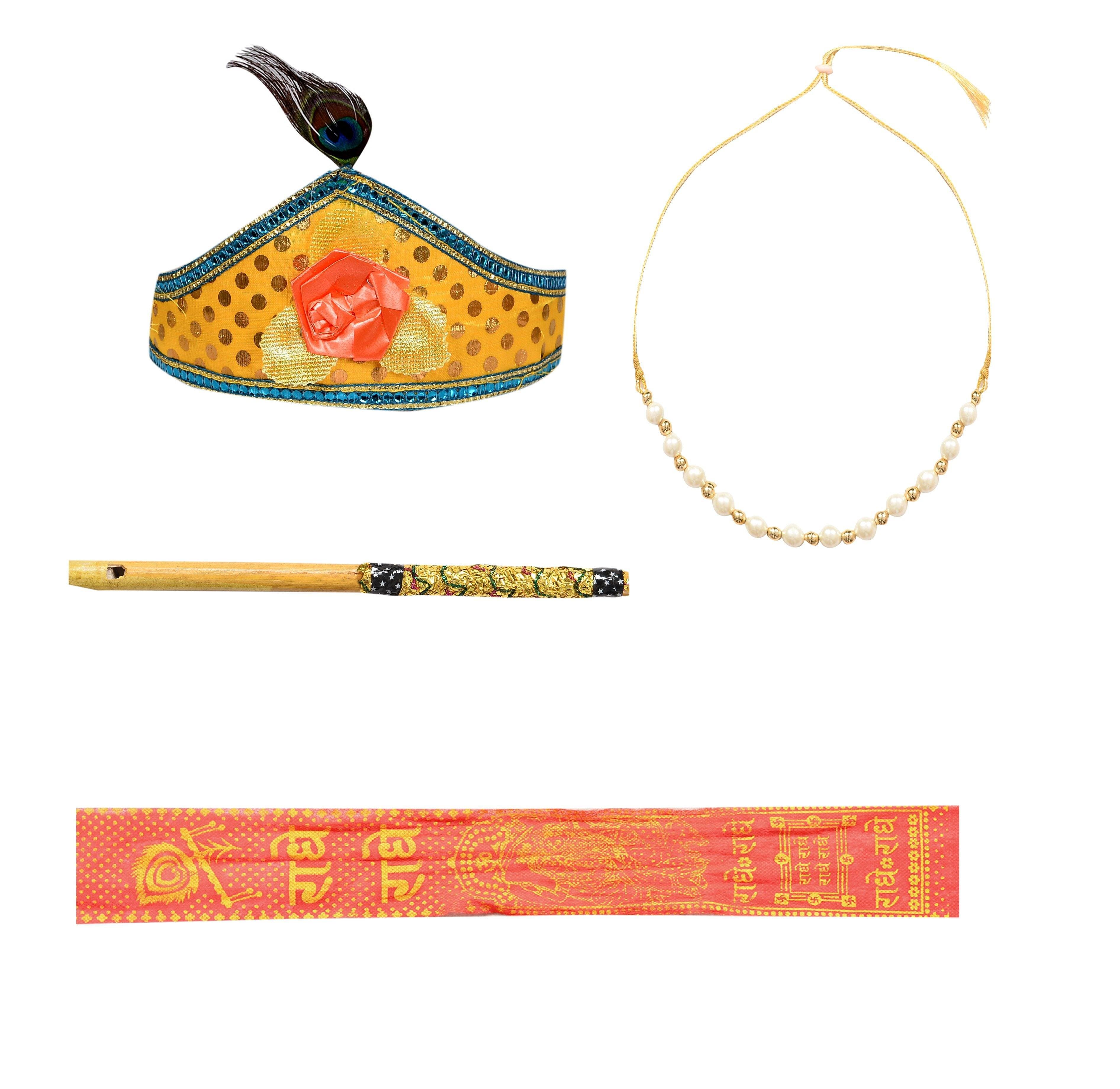 Ahhaaaa Cotton Pintex Print Krishna Dress Kurta with Dhoti Pant for Boys