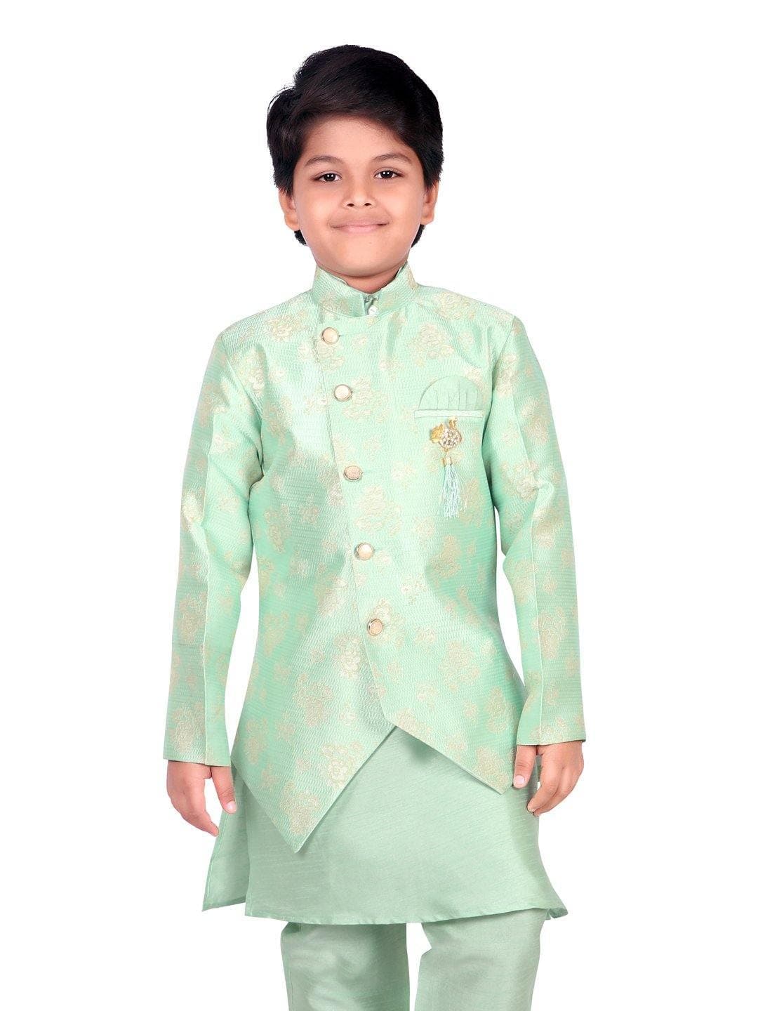 Ahhaaaa Ethnic Wear Sherwani Kurta and Pyjama Set For Boys