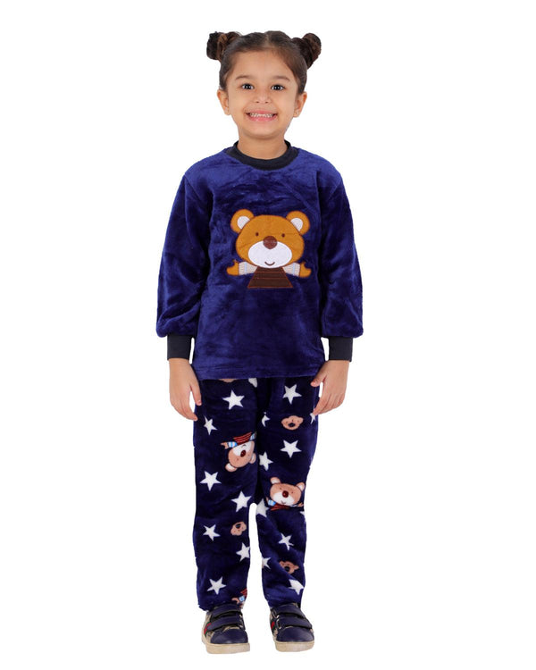 Ahhaaaa Kids Clothing Set Sweatshirt and Pyjama for Baby Girls and Boys Navy