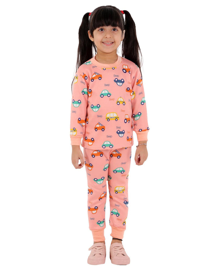 Ahhaaaa Kids Clothing Set Sweatshirt and Pyjama for Baby Girls and Boys Orange