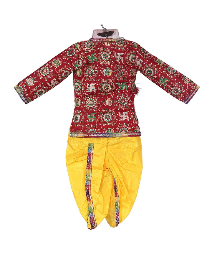 Ahhaaaa Kids Ethnic Krishna Dress Costume Wear For Boys