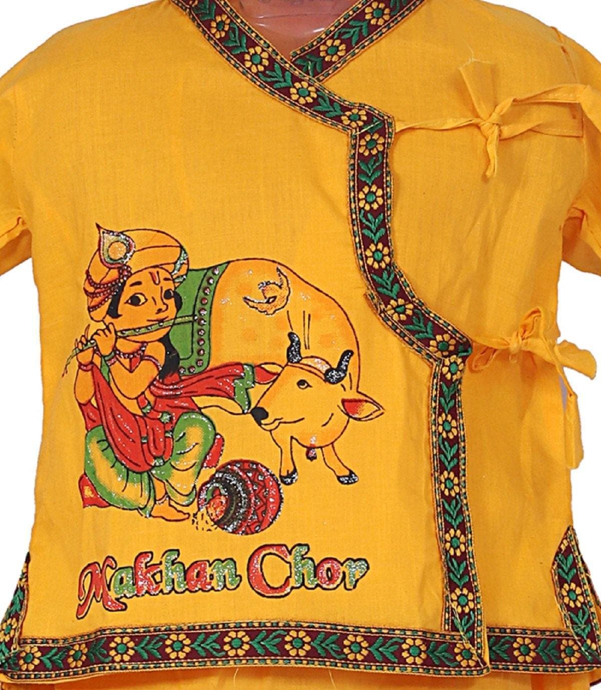 Ahhaaaa Kids Ethnic Krishna Dress Costume Wear For Boys