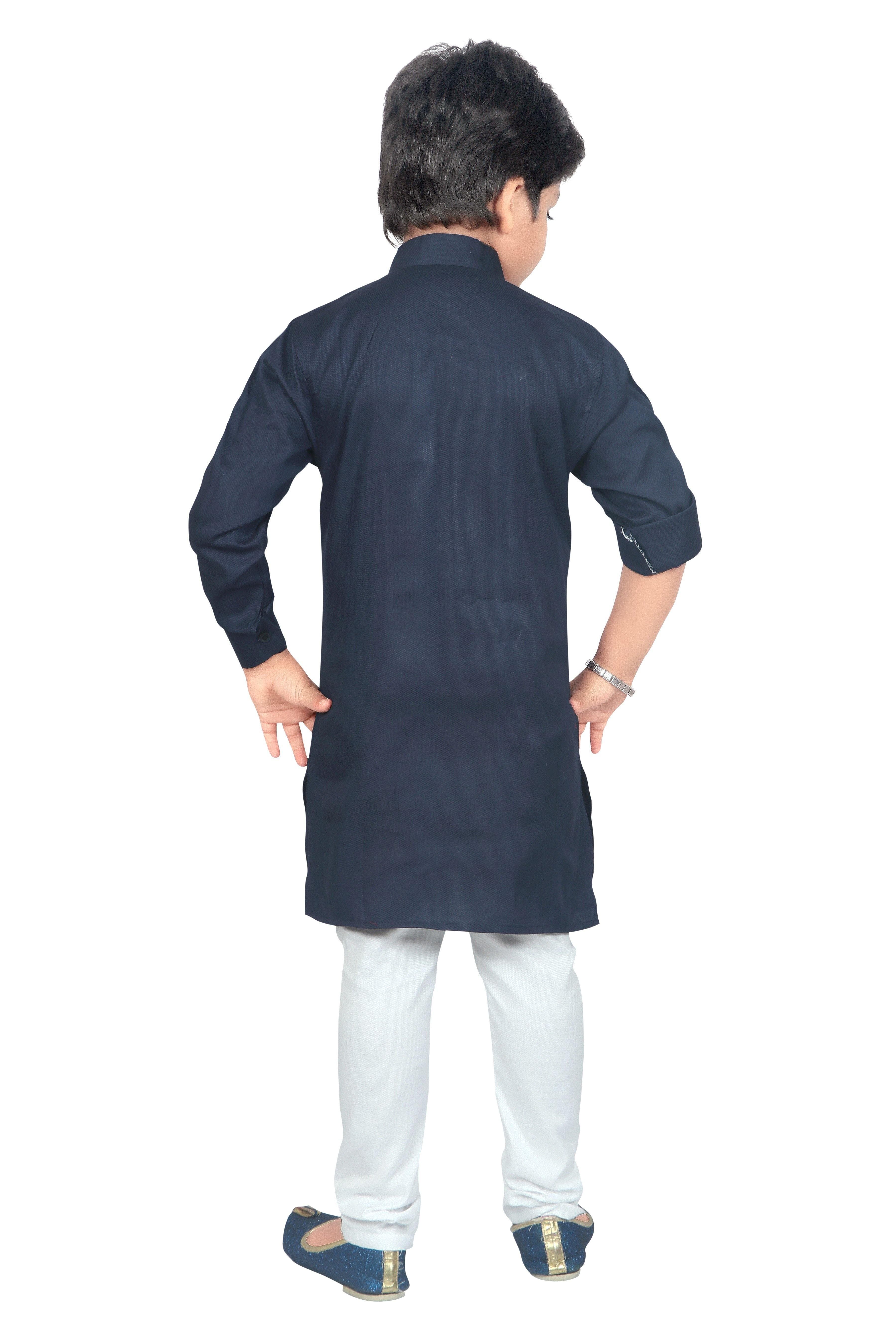Ahhaaaa Kids Ethnic Wear Indo Western Kurta and Pyjama Set for Boys