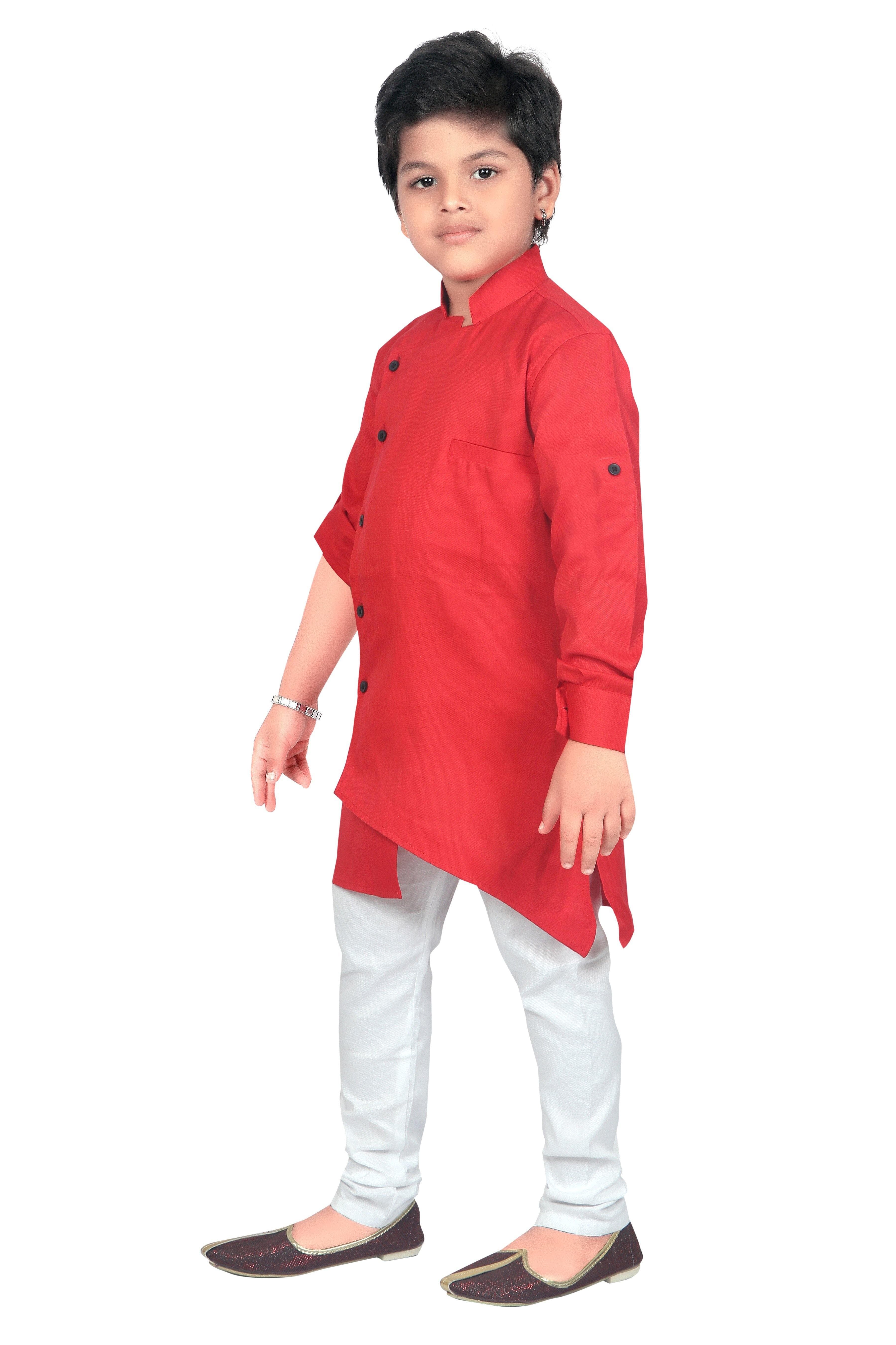 Ahhaaaa Kids Ethnic Wear Indo Western Kurta and Pyjama Set for Boys